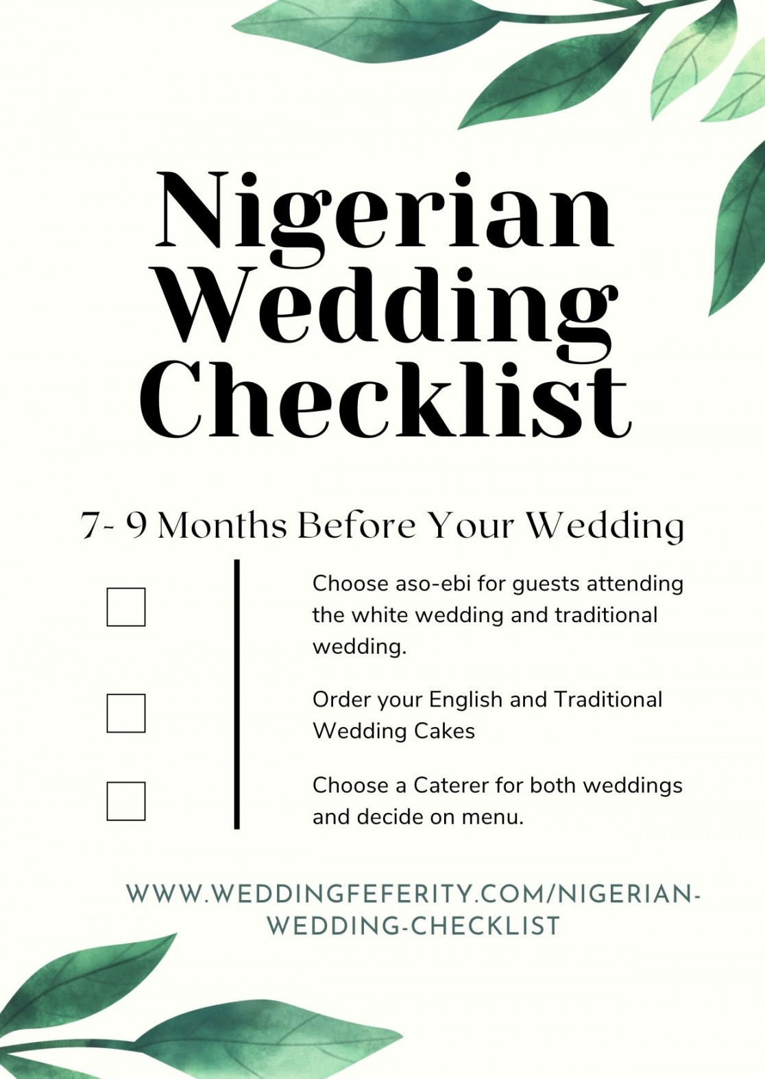 Wedding Checklist for Planning Nigerian Weddings I White and