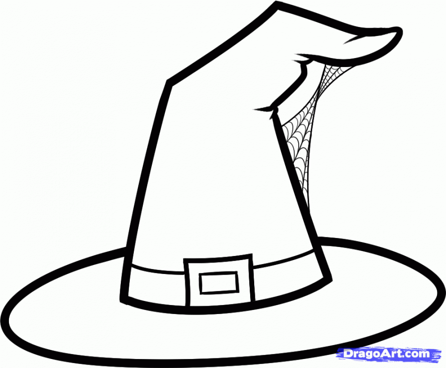 Witch Hat Coloring Page  Color Periods  Free Coloring Pages