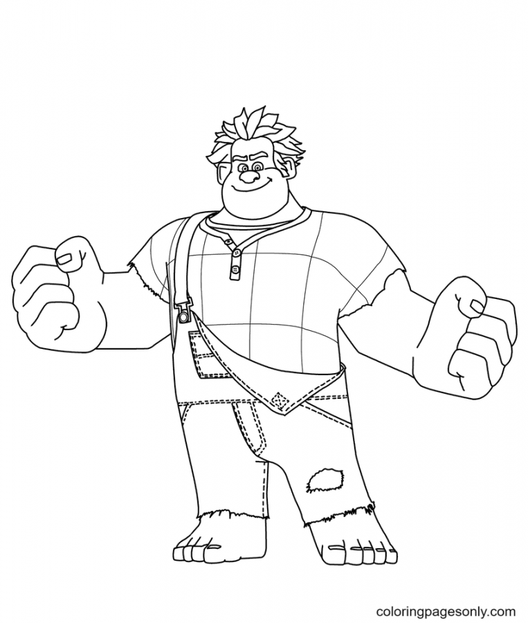 Wreck-It Ralph Coloring Pages Printable for Free Download