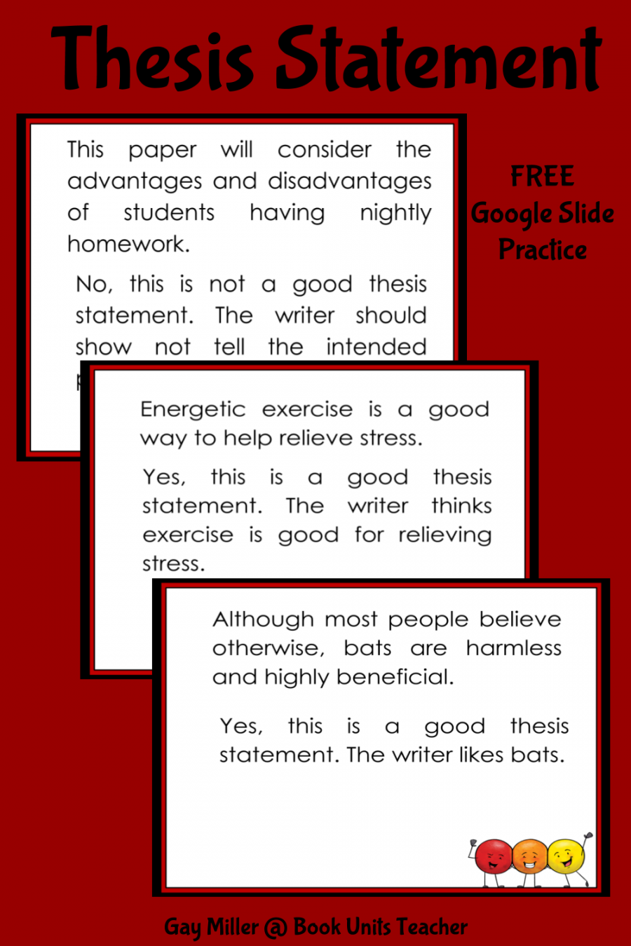 Writing a Thesis Statement - Book Units Teacher