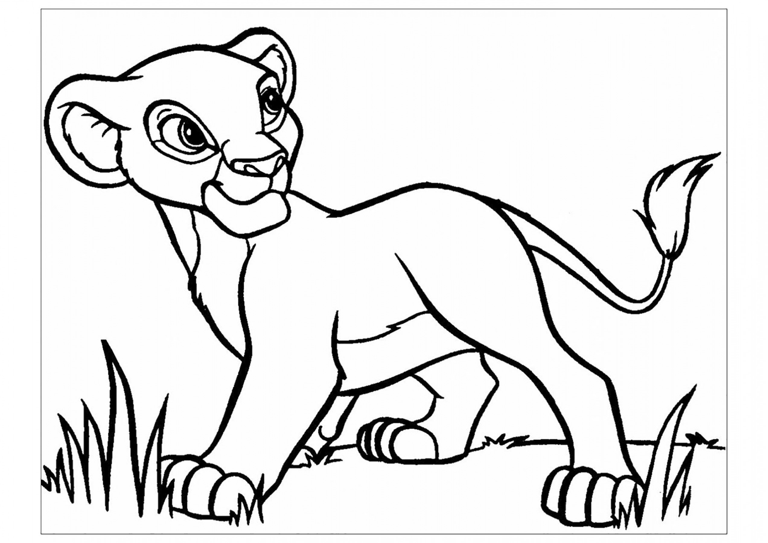 Young Simba - The Lion King Kids Coloring Pages