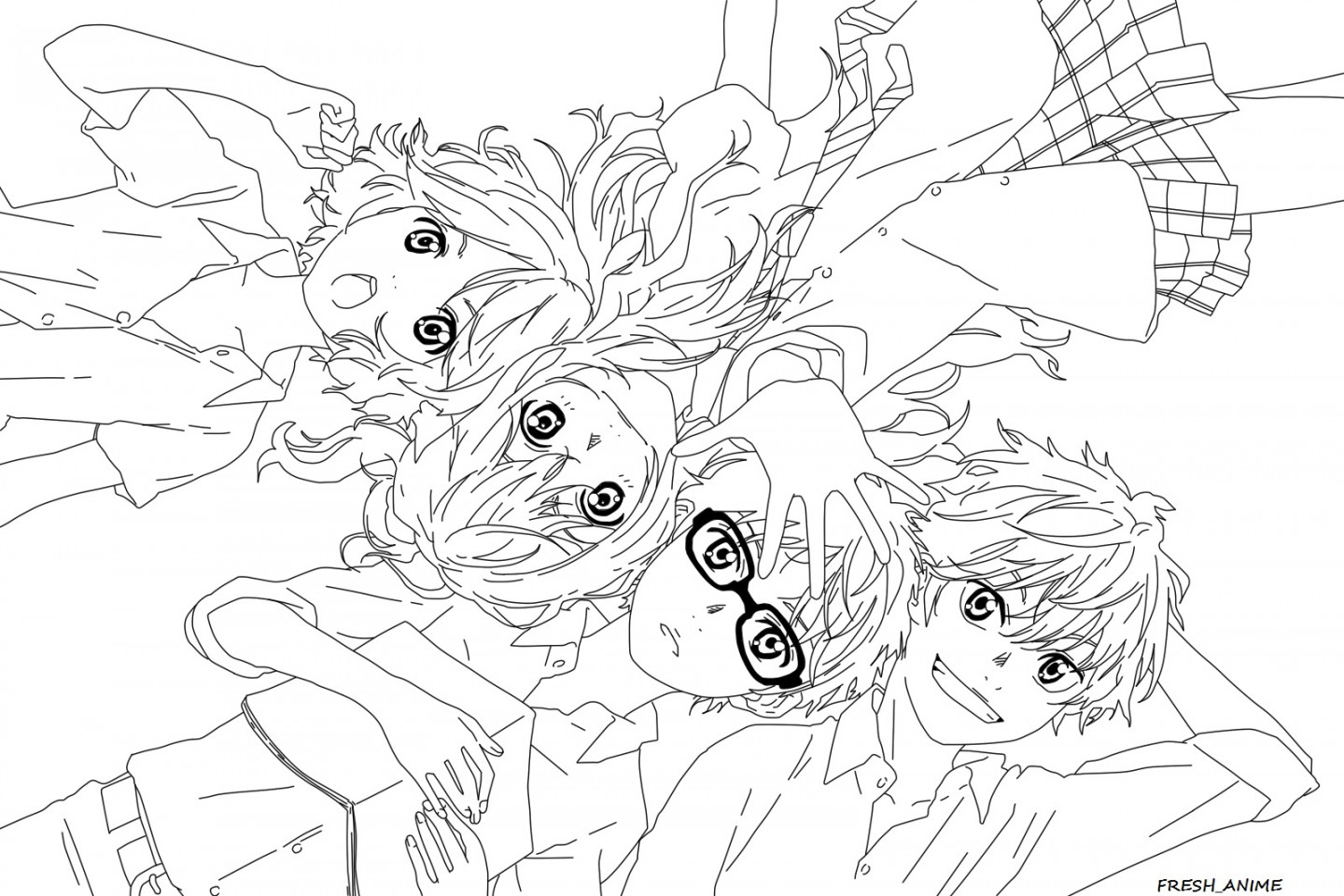 Your Lie In April - Lineart by Fresh-Anime on DeviantArt