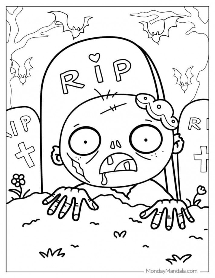 Zombie Coloring Pages (Free PDF Printables)