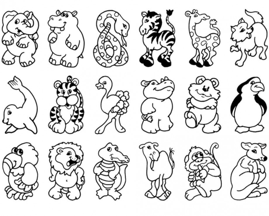 Zoo Animals Coloring Pages Amazing Zoo Animals Coloring Page