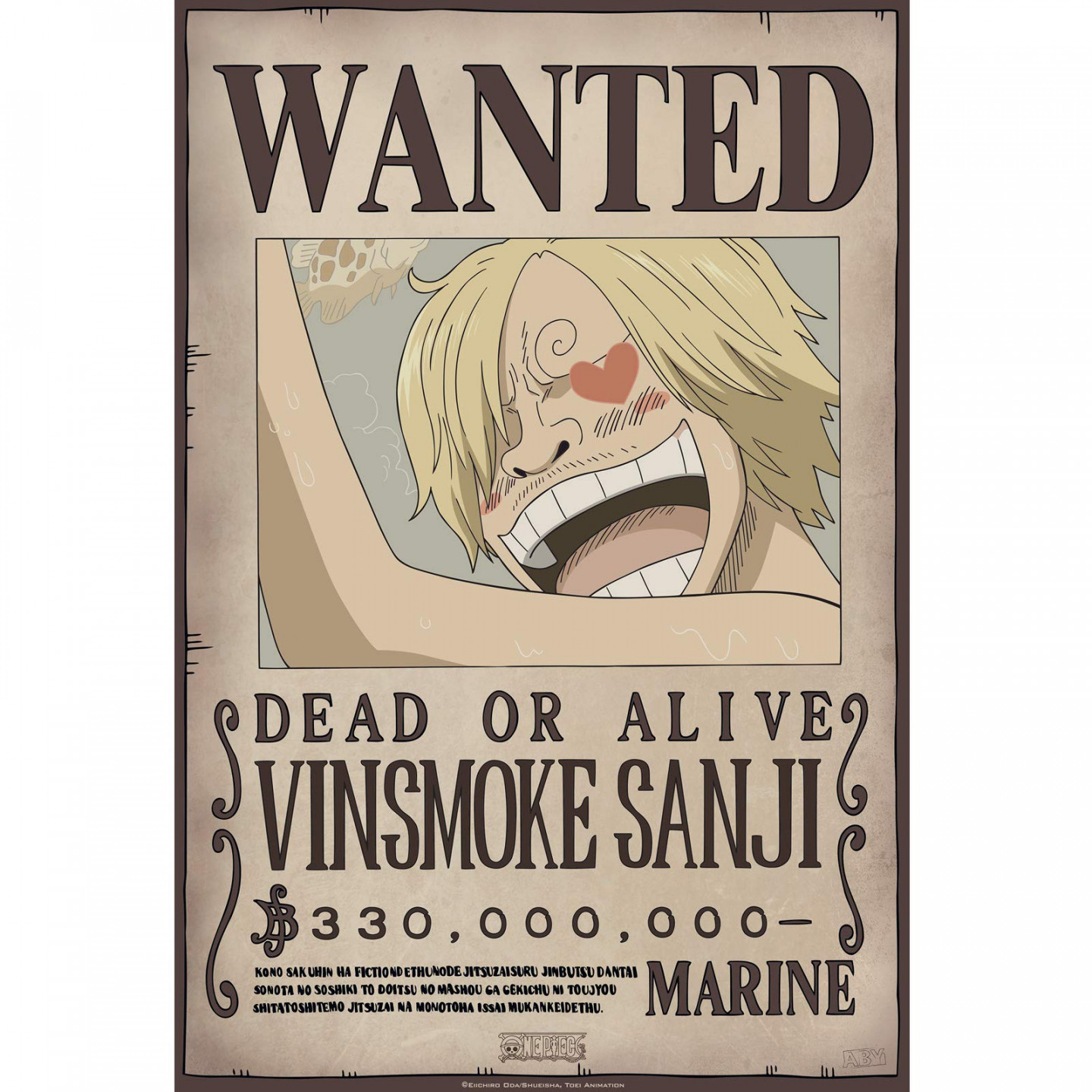 ABYSTYLE- One Piece - Poster - Wanted Sanji New  (5 x )