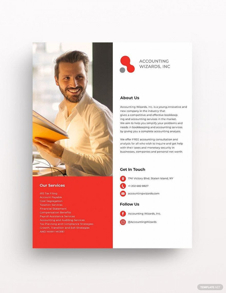 Accounting & Bookkeeping Services Flyer Template - Download in