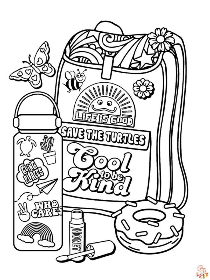 Aesthetic Coloring Pages - Get Free Printable Sheets at GBcoloring