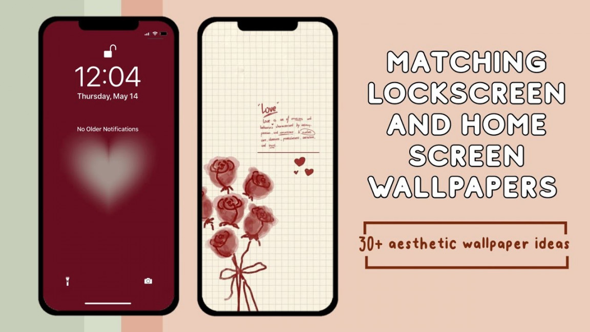 AESTHETIC MATCHING LOCKSCREEN AND HOMESCREEN WALLPAPERS 🌷 (+ ideas)