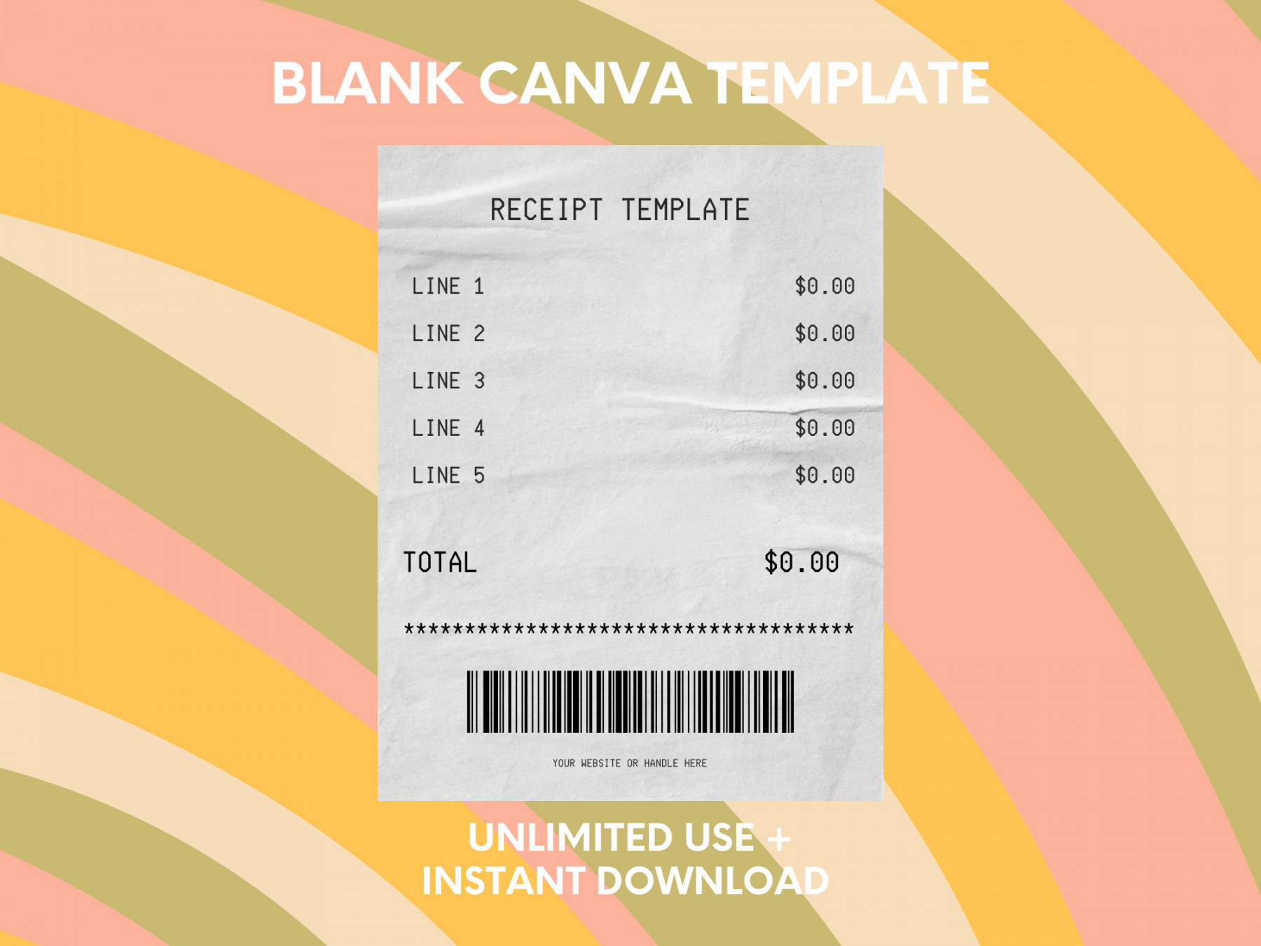 Aesthetic Receipt CANVA Template: INSTANT DOWNLOAD - Etsy Australia