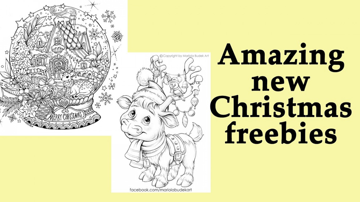 Amazing new CHRISTMAS freebies for #coloring - Rita Berman, T.Bogema,  K