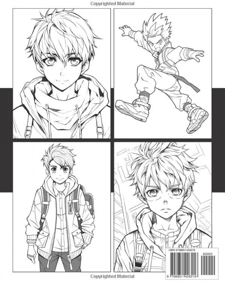 Anime Boys Coloring Book: [NEW EDITION] With + Beautiful and