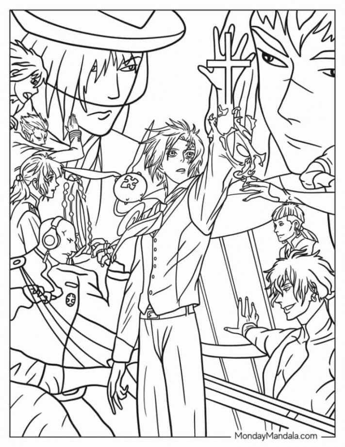 Anime Coloring Pages (Free PDF Printables)