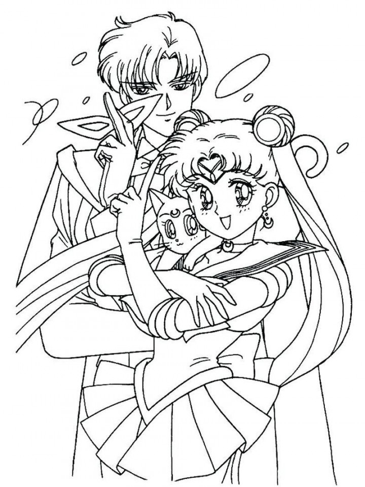 Anime Coloring Pages Sailor Moon  Moon coloring pages, Sailor