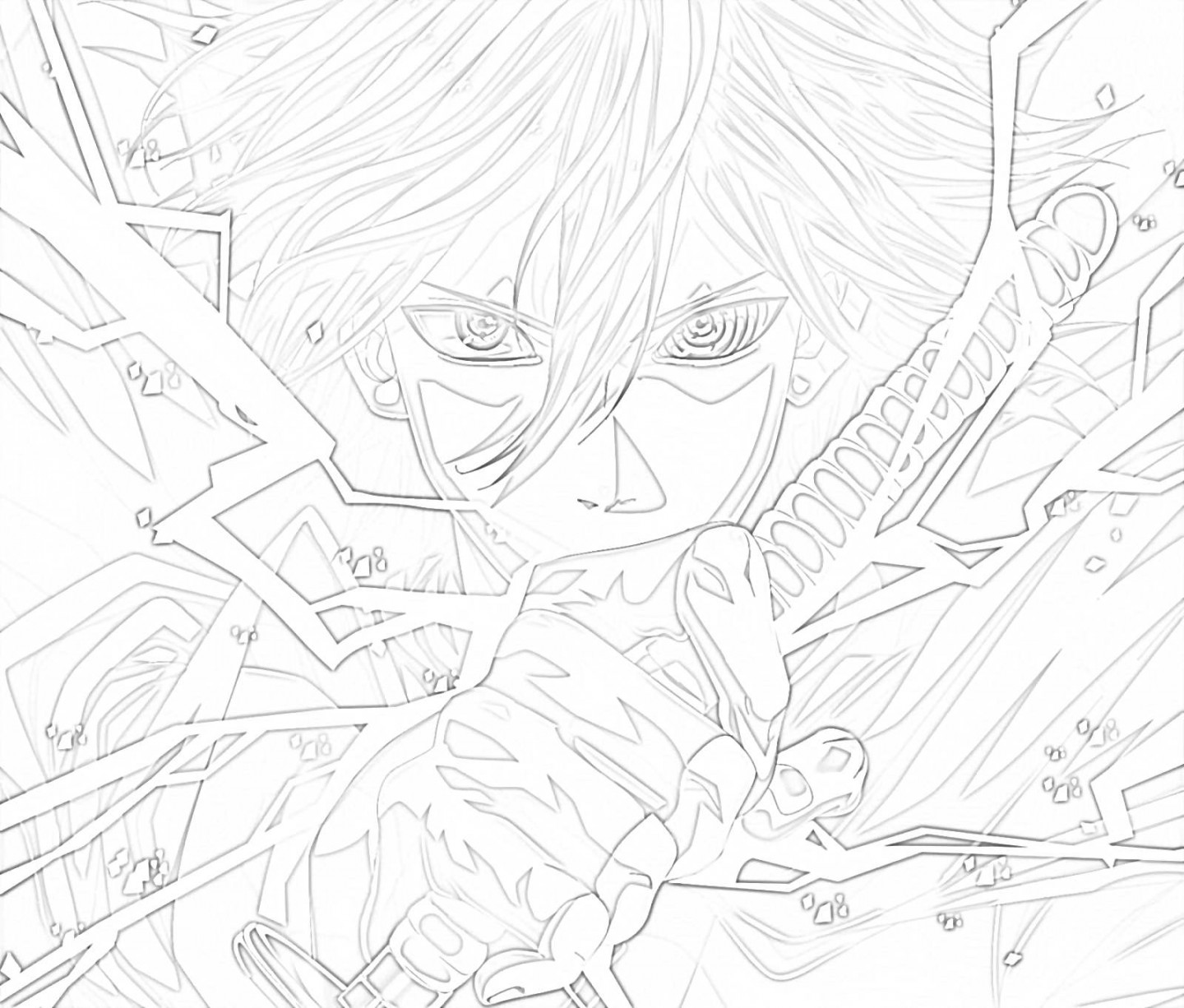 Anime Sasuke Uchiha Coloring Page - Mimi Panda