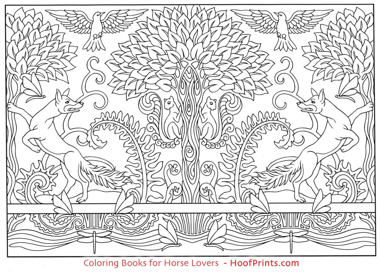 Art Nouveau Animal Designs Coloring Book - www.hoofprints