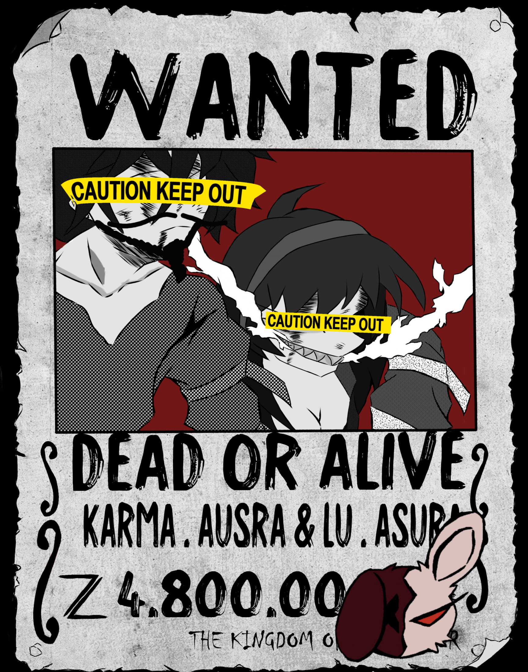 ArtStation - Karma and lu asura wanted poster and a bonus