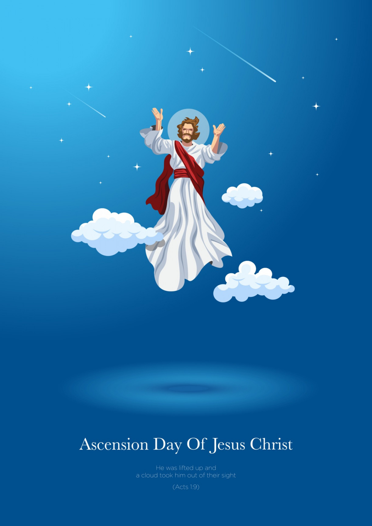 Ascension Day of Jesus Christ  Vector Art at Vecteezy