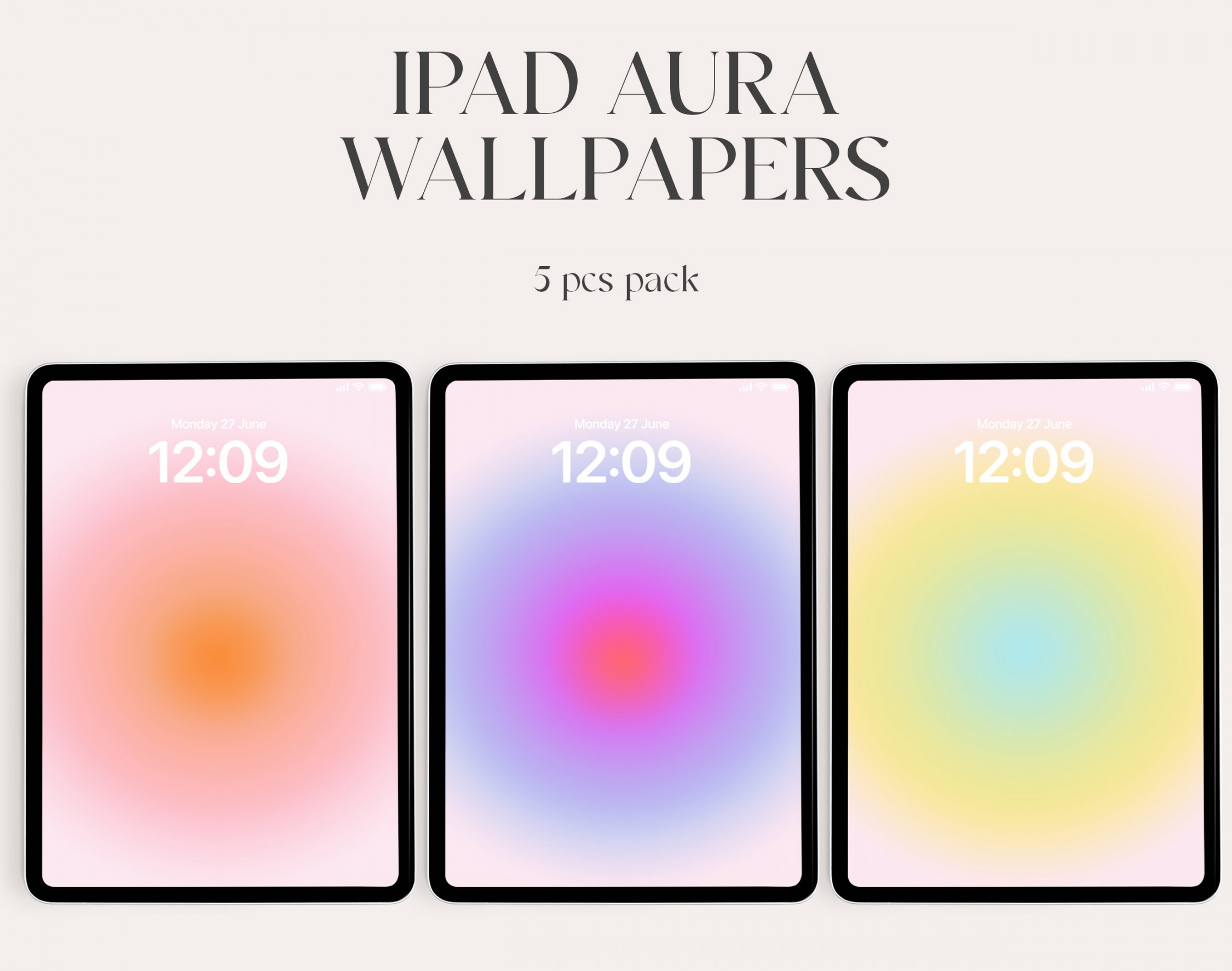 Aura iPad Wallpaper Hintergrund, ästhetischer Gradient Wallpaper