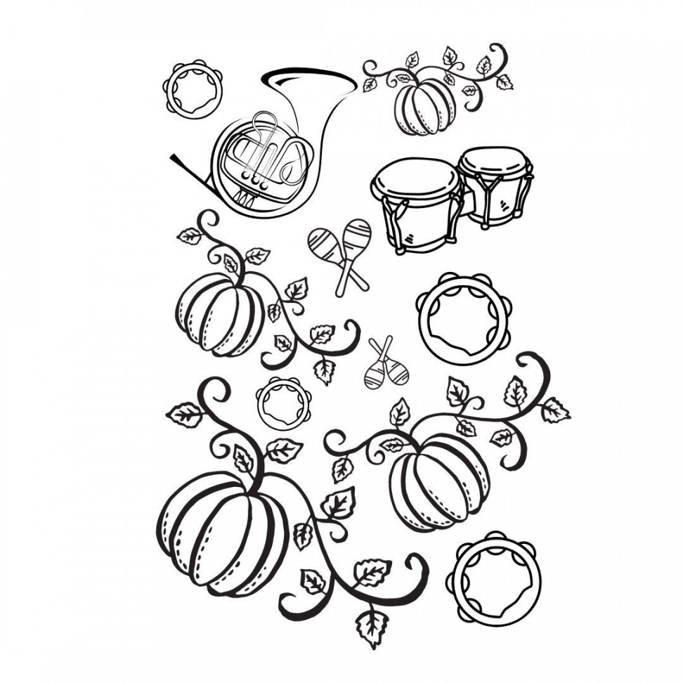 Autumn Music Coloring Pages - Etsy