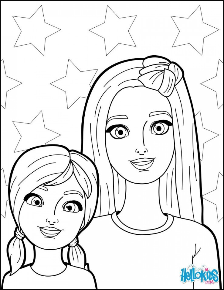 Barbie and her sister coloring pages - Hellokids