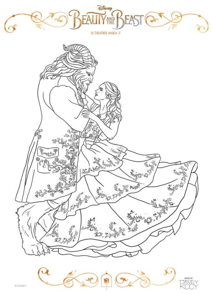 Beauty and the Beast coloring page by Dvythmsky on DeviantArt