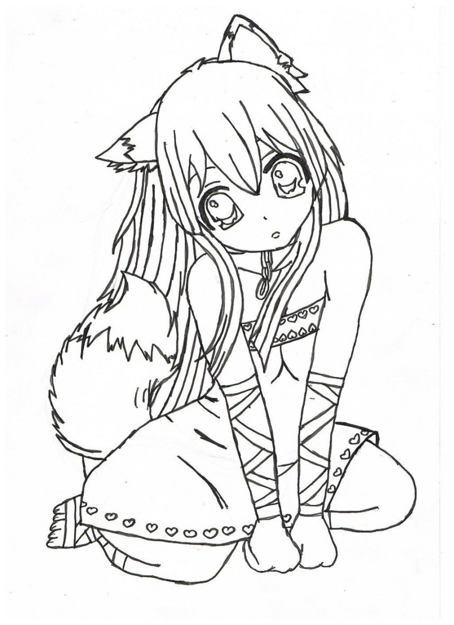 Best Anime Girl Coloring Pages PDF - Coloringfolder