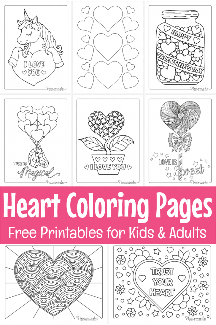 Best Heart Coloring Pages for Kids & Adults