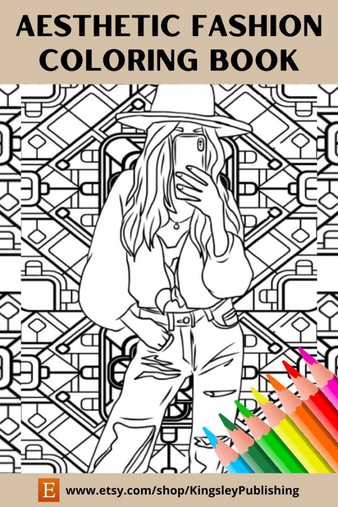 BEST VALUE YK Fashion Aesthetic Coloring Book Instant - Etsy