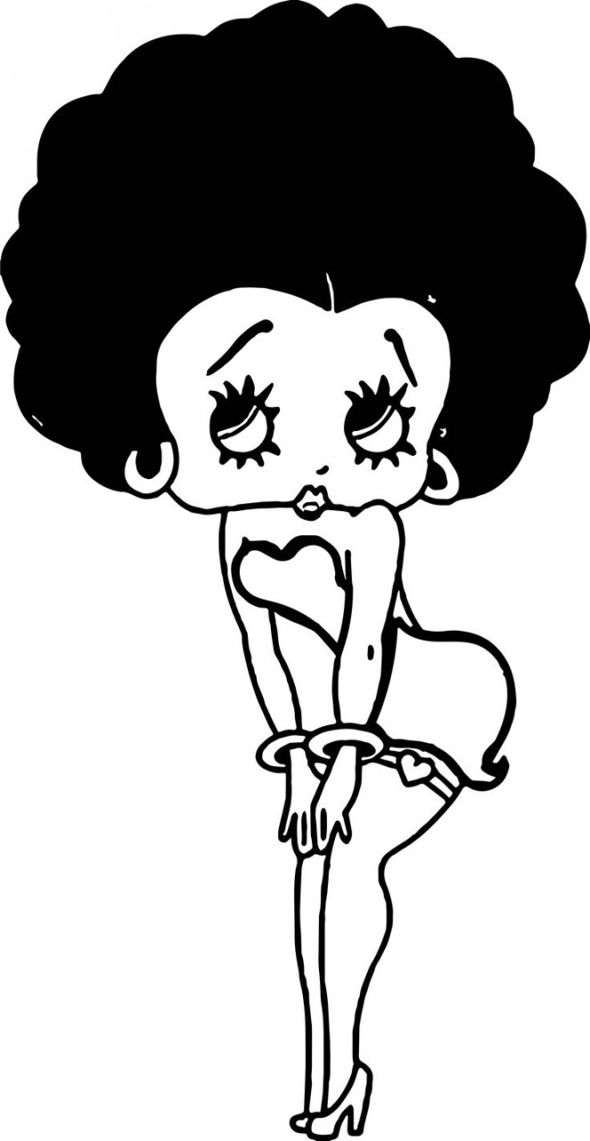 Betty Boop Big Hair Coloring Page - Wecoloringpage