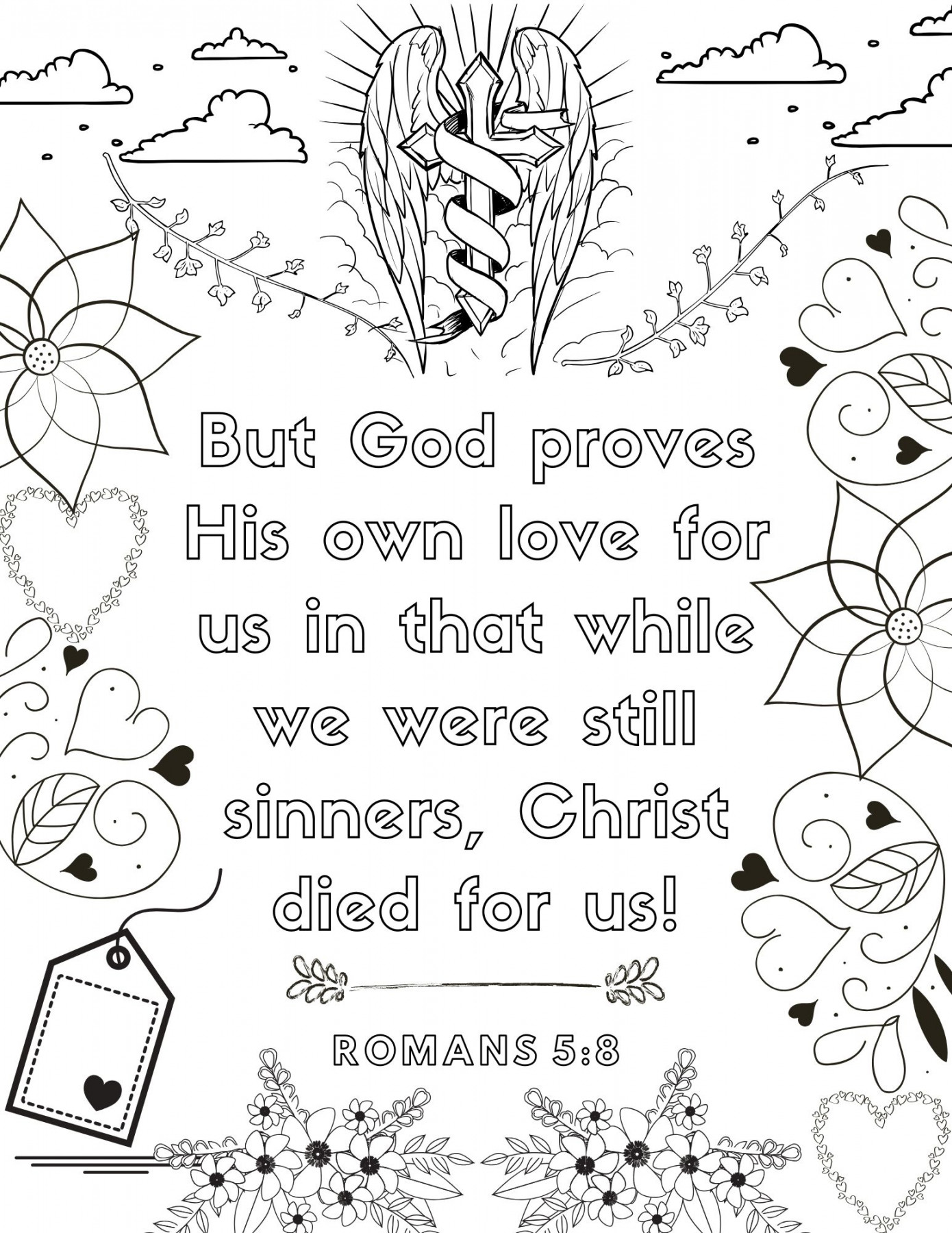 Bible Verse Coloring Pages For Adults - Free Printables