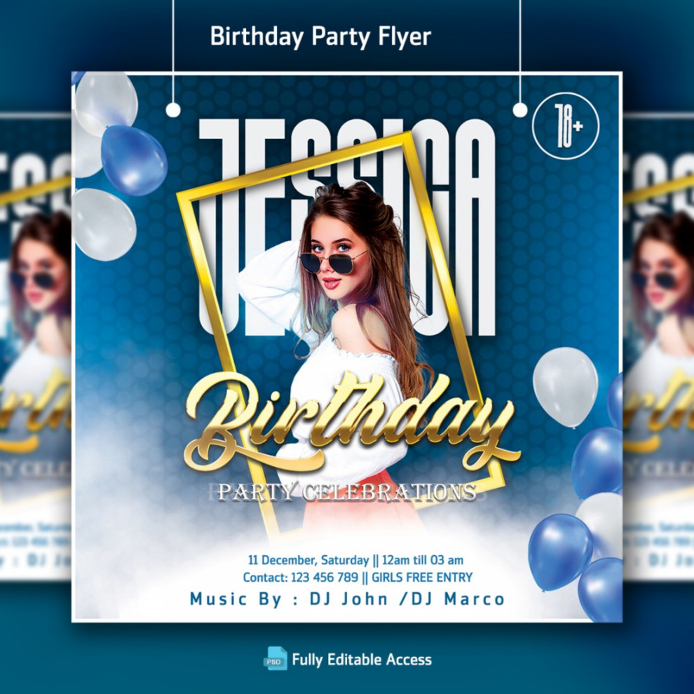 Birthday Party Flyer Template