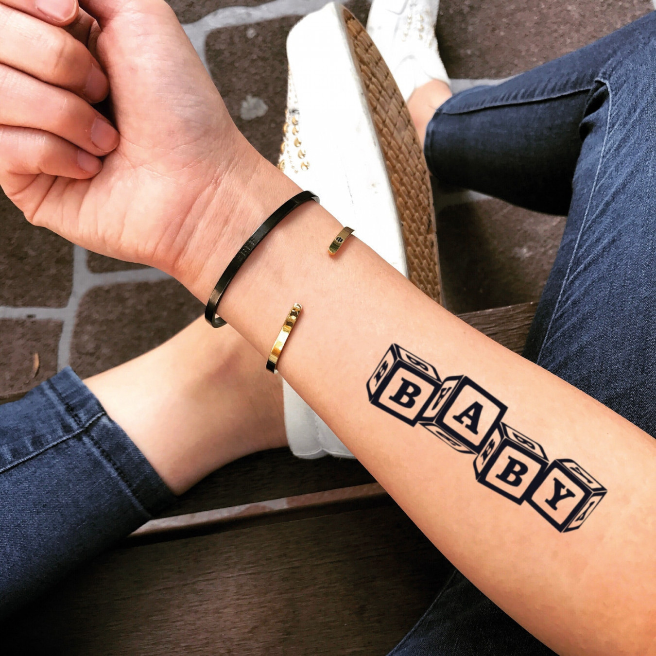 Block Letter Tattoo - Etsy UK