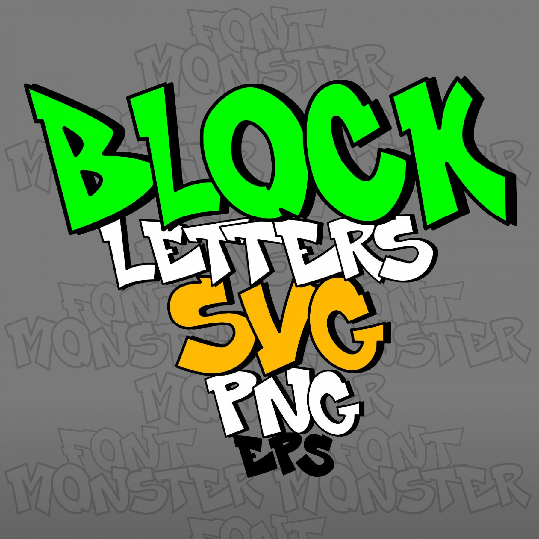 Block Letters Digitale Graffiti Urban Alphabet Schrift Dateien