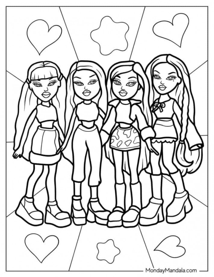 Bratz Coloring Pages (Free PDF Printables)