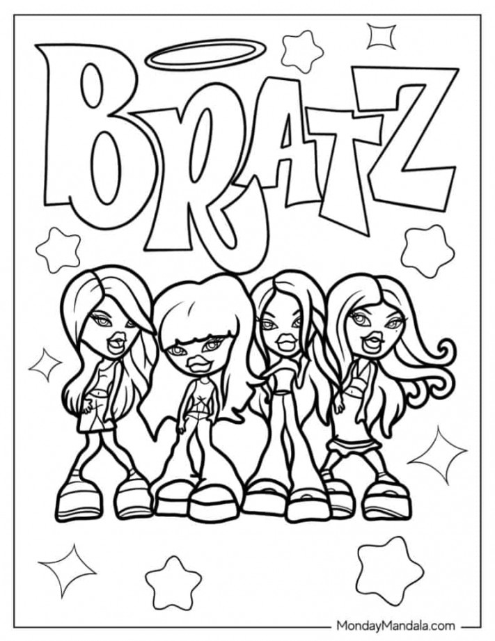 Bratz Coloring Pages (Free PDF Printables)