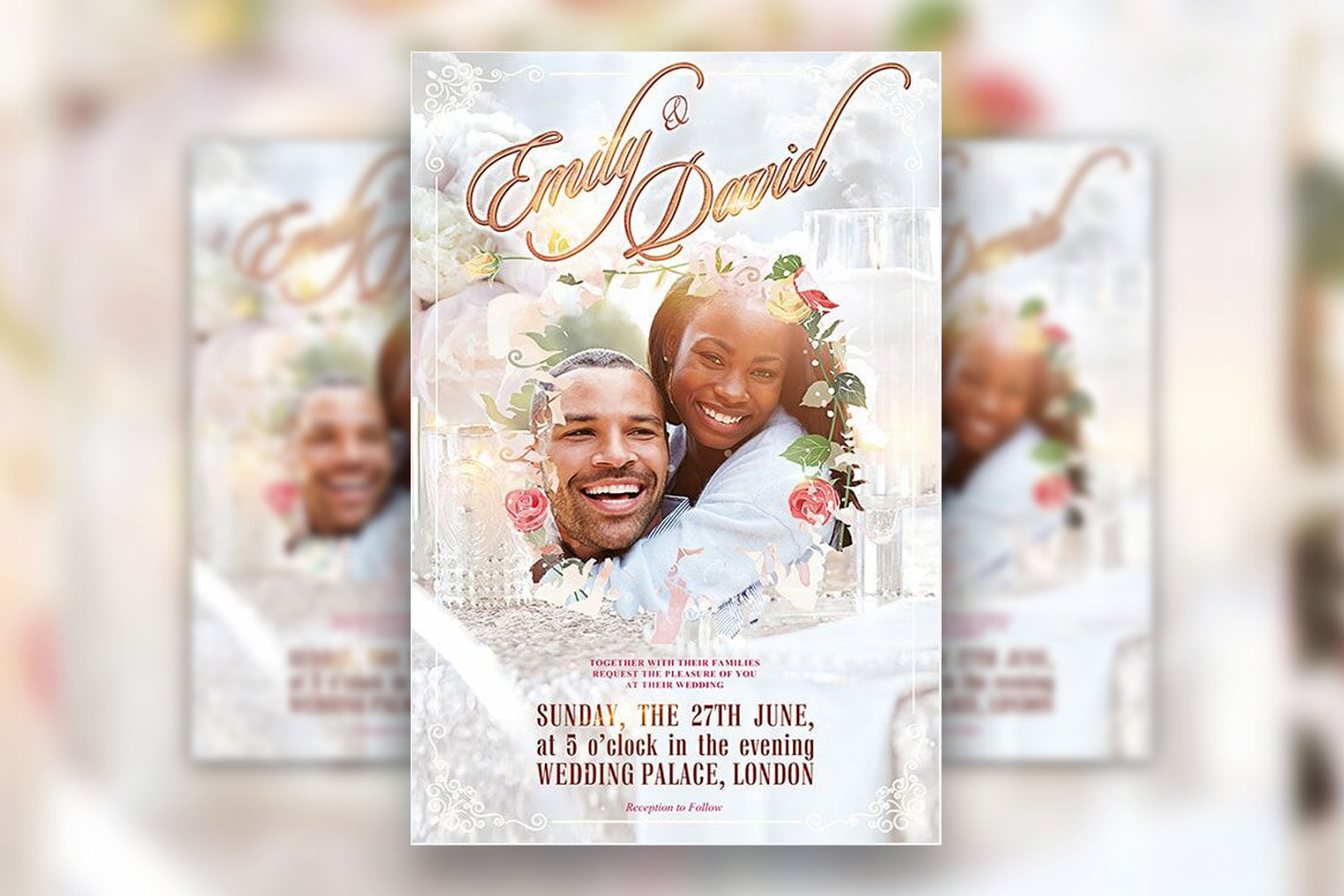 Bright, Modern Wedding Invitation Flyer Templates (FREE