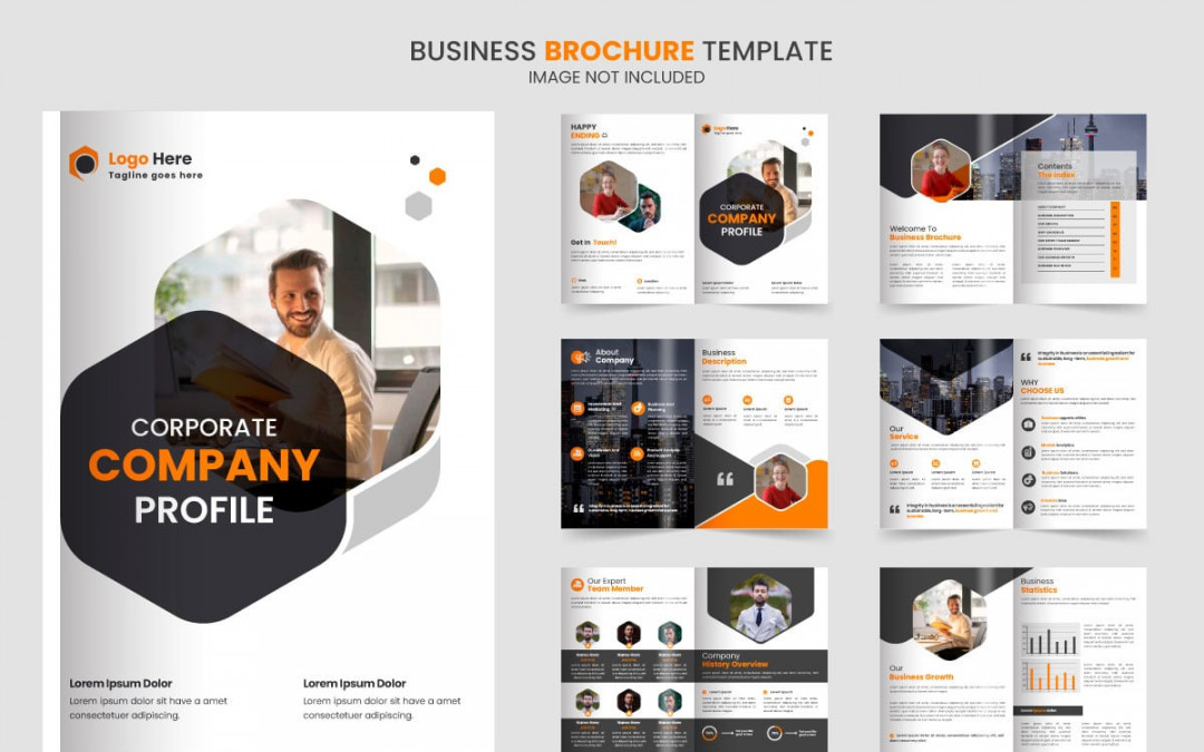 Brochure template layout design and corporate company profile