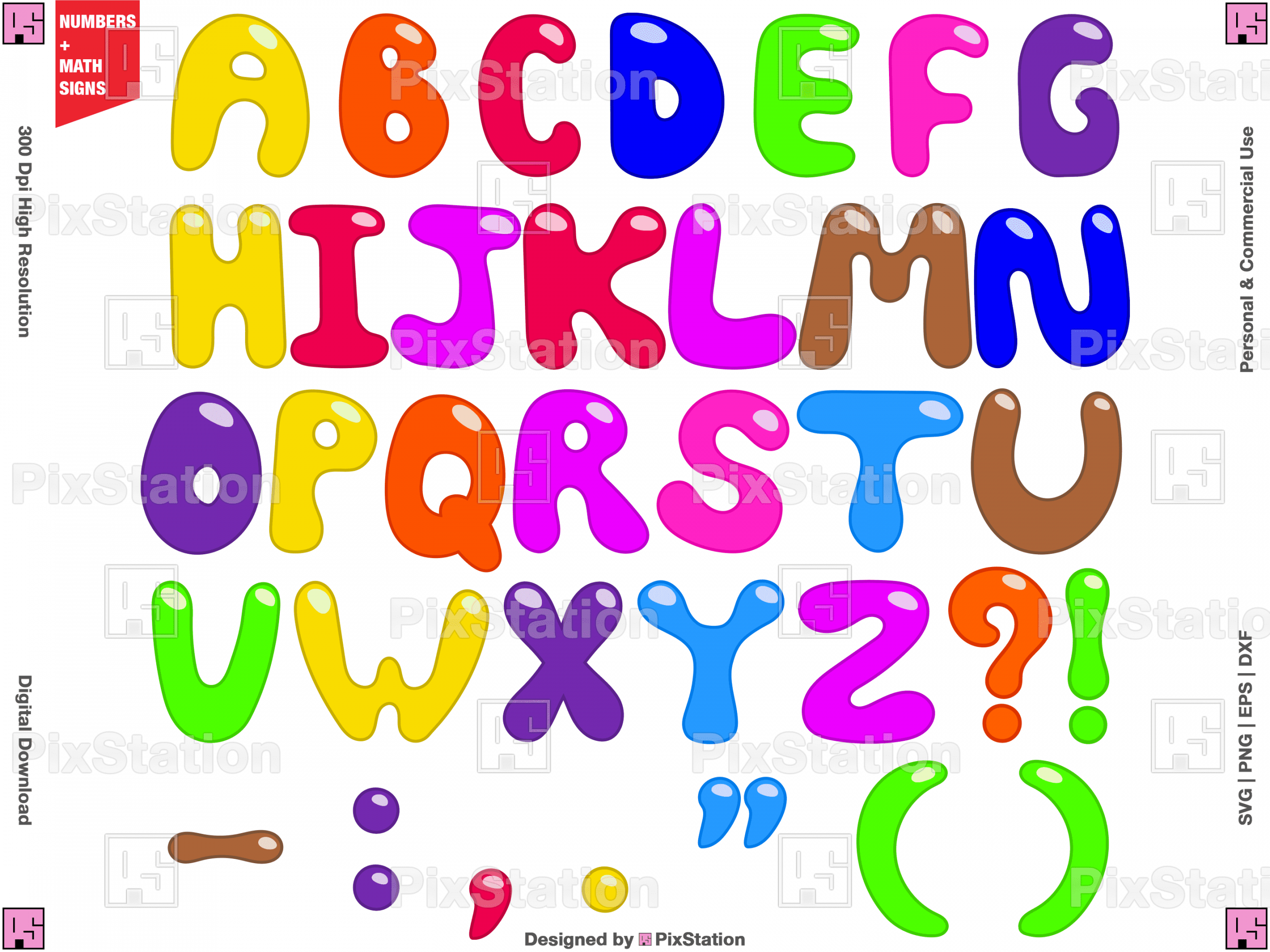 Bubble Letters Alphabet