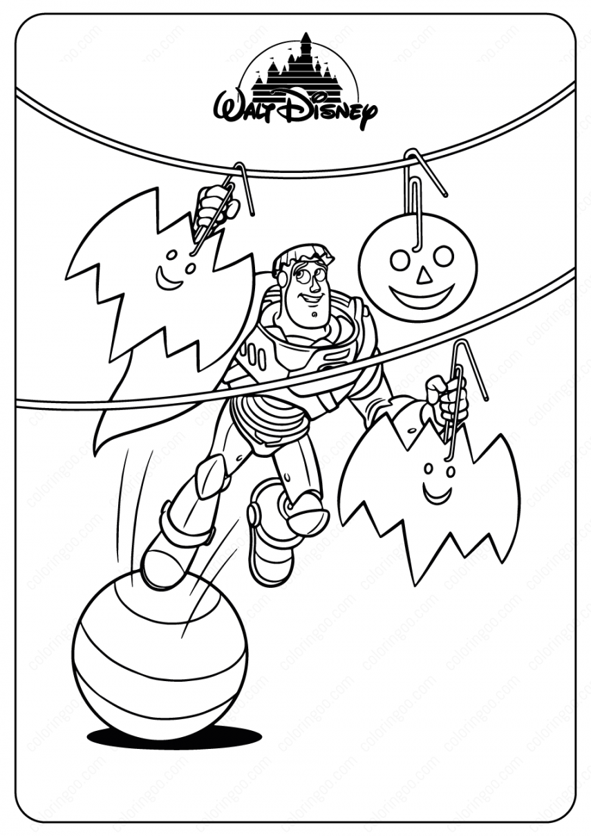 Buzz Halloween Coloring Pages  Halloween coloring sheets