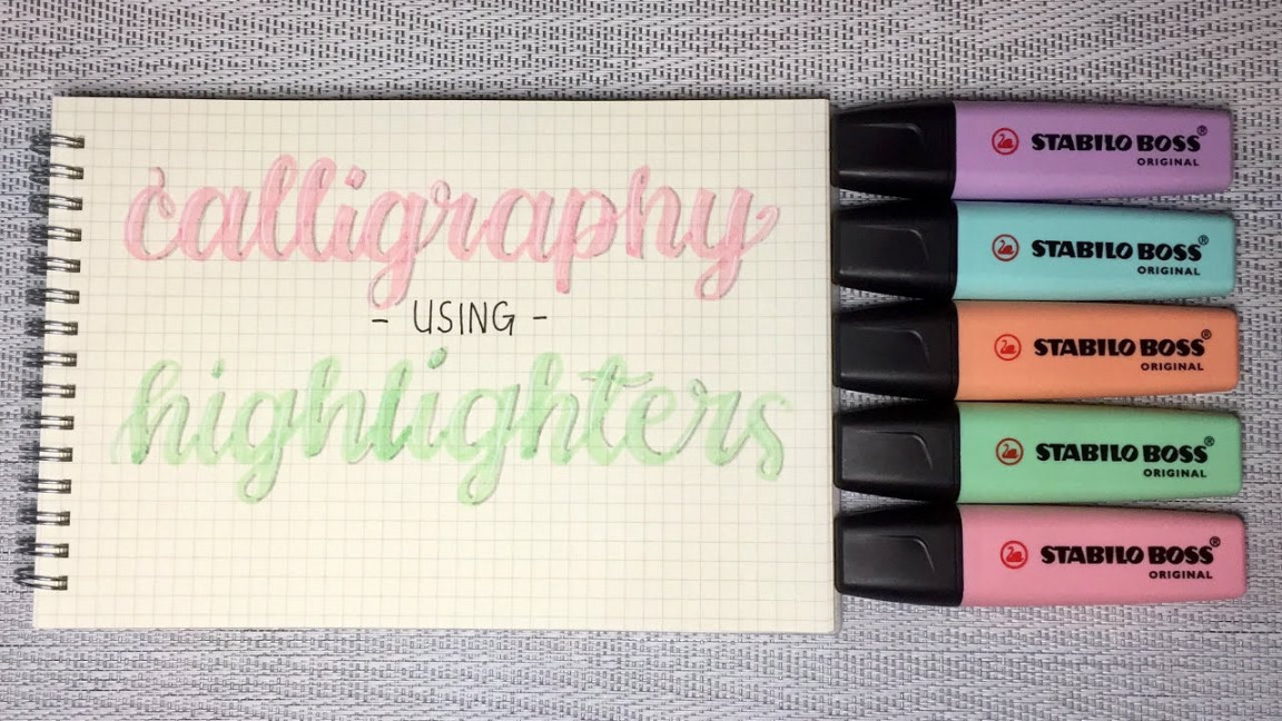 CALLIGRAPHY USING HIGHLIGHTER/STABILO #Tagalogtutorial #howtocalligraphy