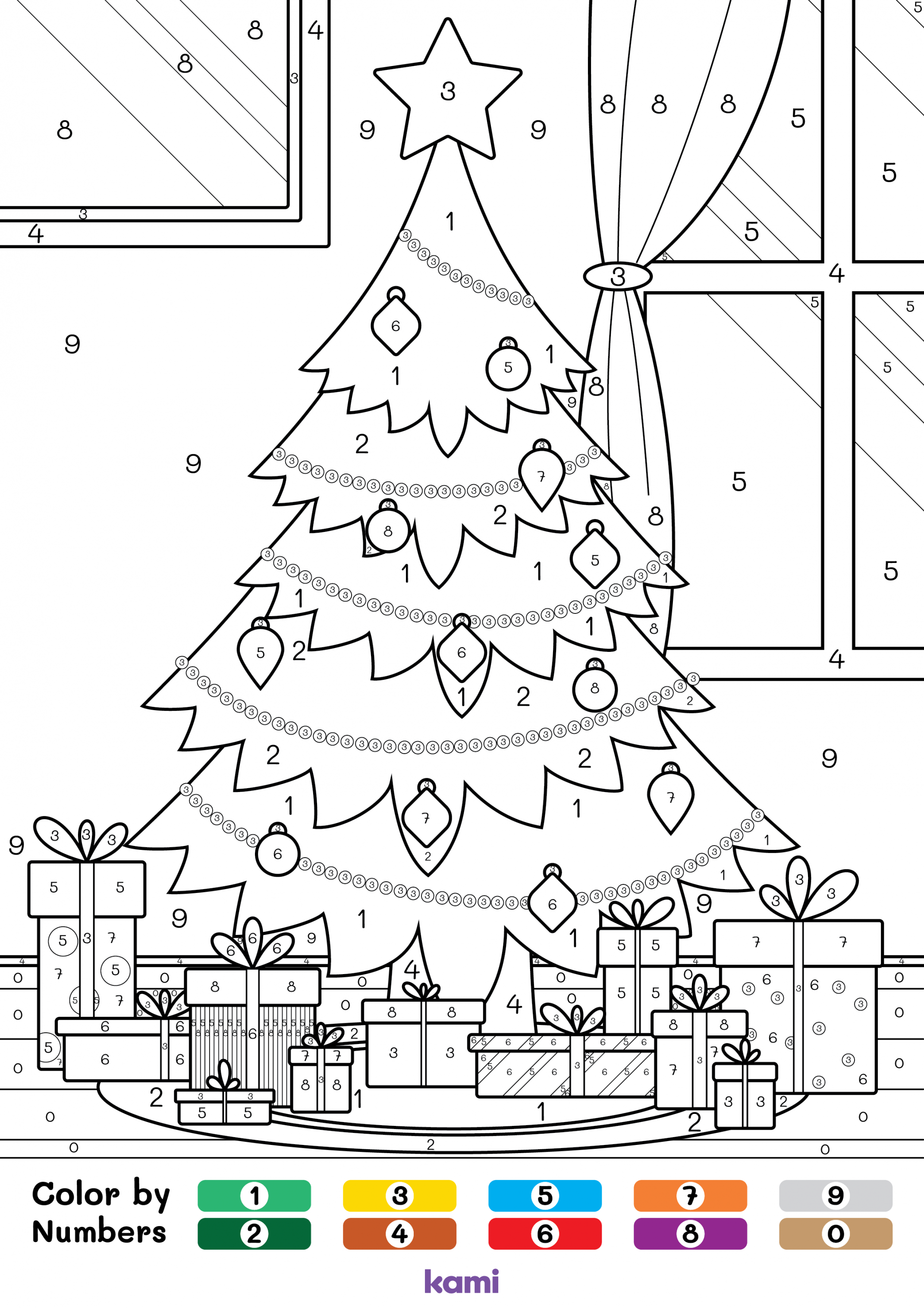 Christmas Color By Numbers  Christmas Tree for Teachers  Perfect