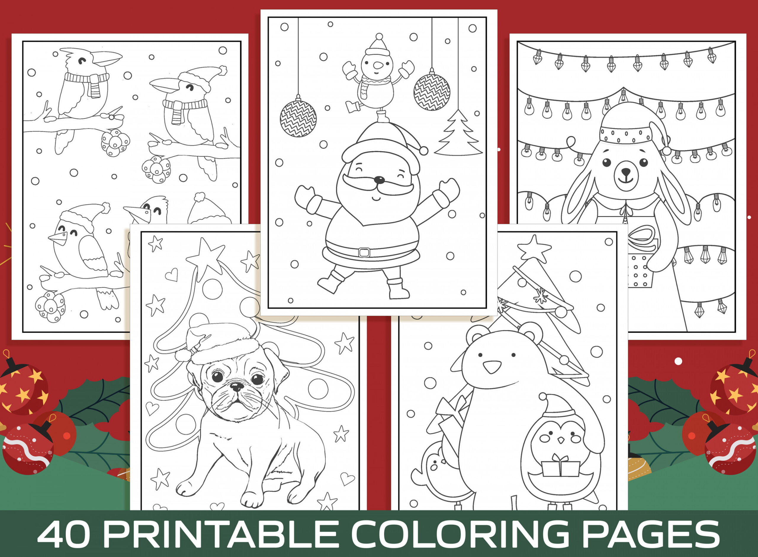 Christmas Coloring Pages  Printable Christmas Coloring - Etsy