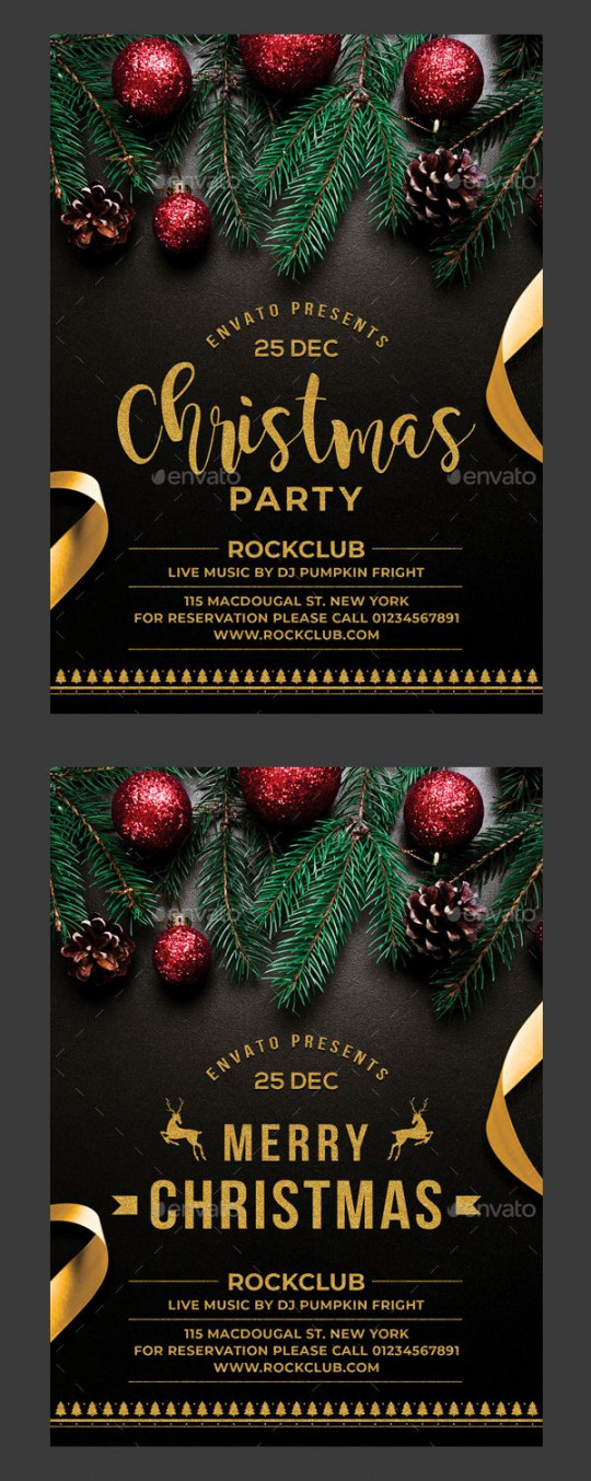 Christmas Party Flyer Templates PSD - Download  Christmas party