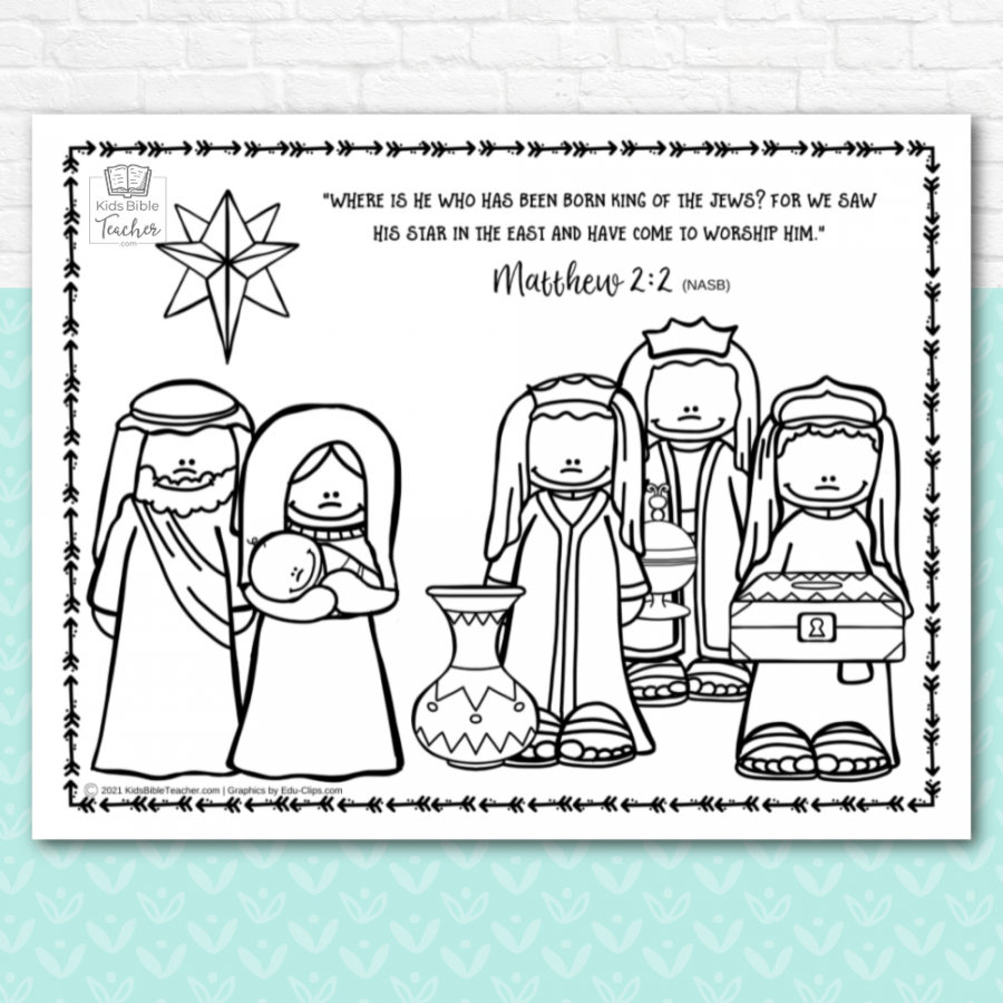 Christmas Picture Pages for Kids - Kids Bible Teacher