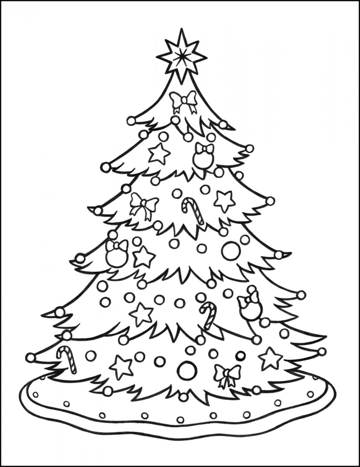 Christmas Tree Coloring Page - Christmas Coloring Pages