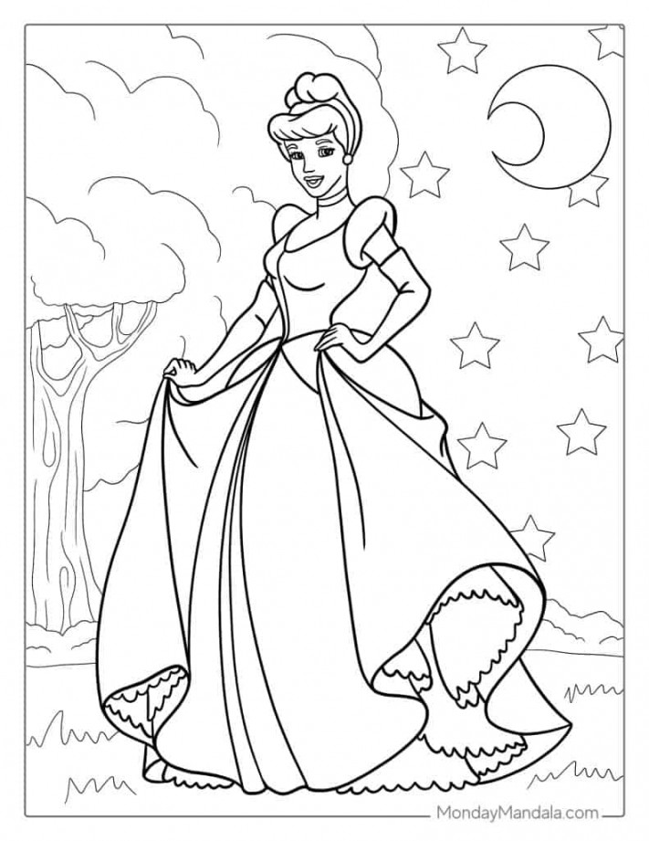 Cinderella Coloring Pages (Free PDF Printables)