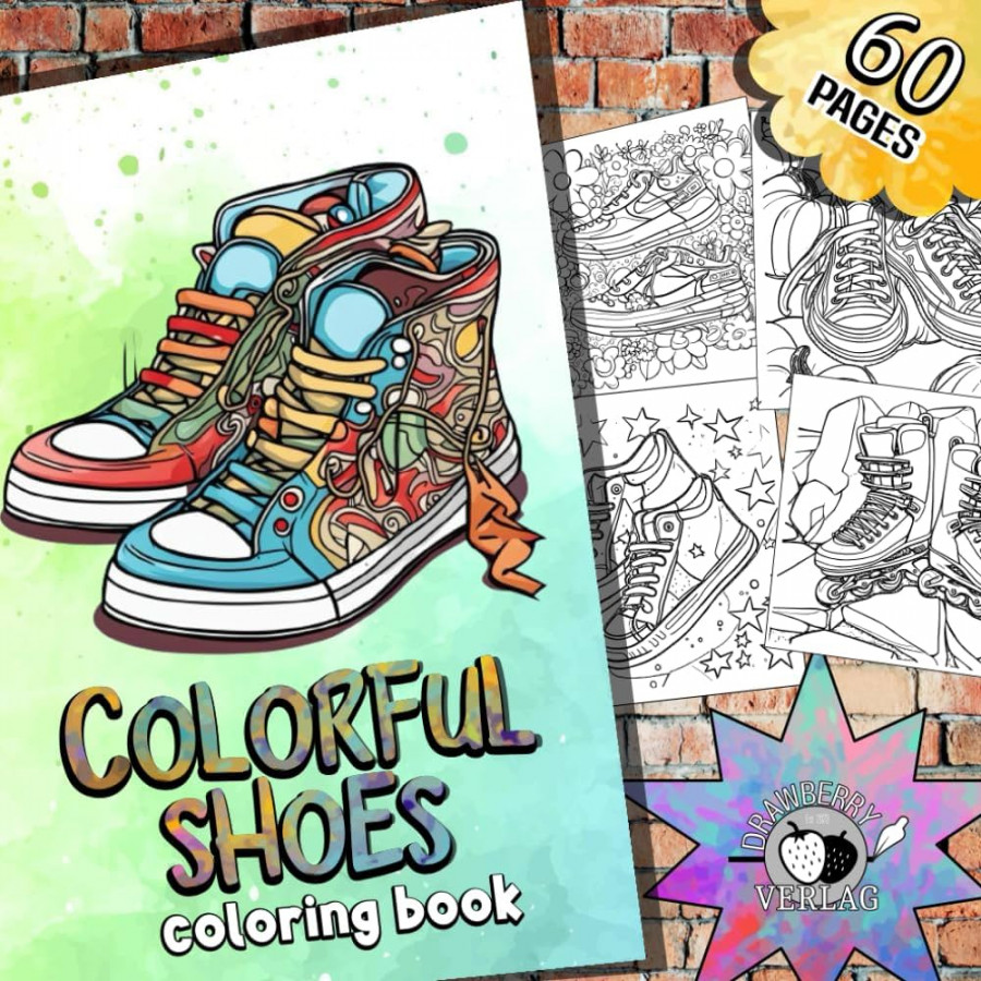 Colorful shoes coloring book: Great shoes from all over the world to color  in for ages  and up