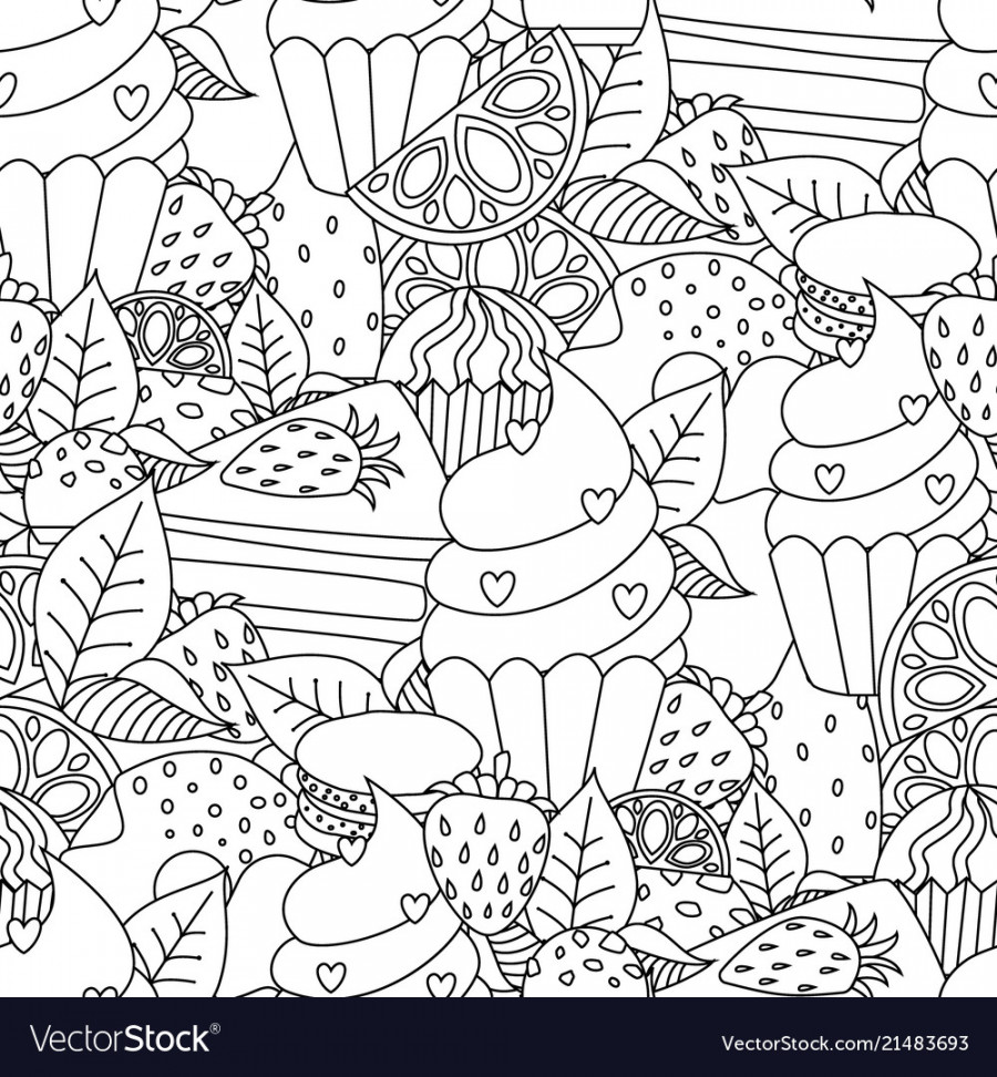 Coloring book hand drawn outline artwork page Vector Image