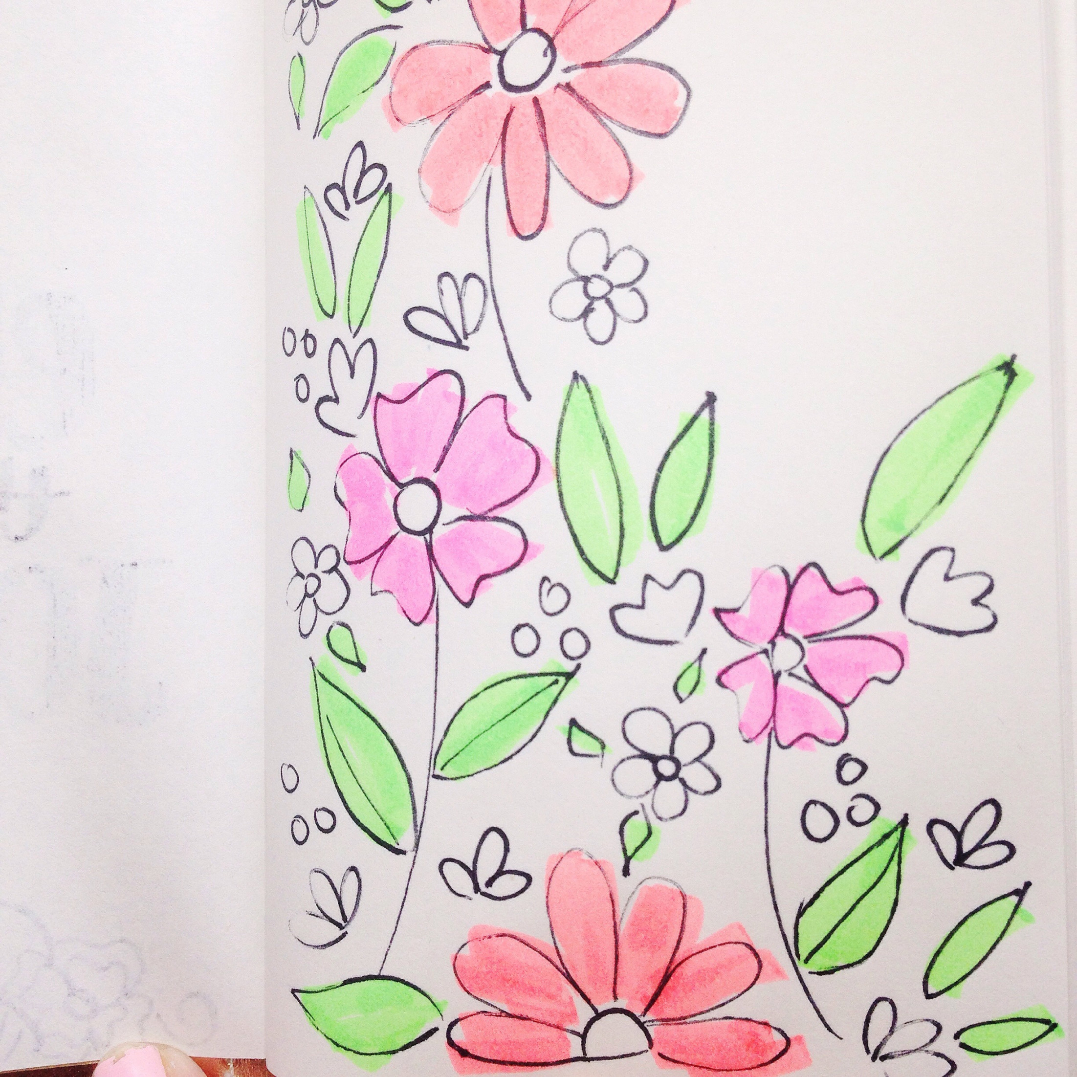 Coloring Flowers using the MONO Edge Highlighters - Tombow USA Blog