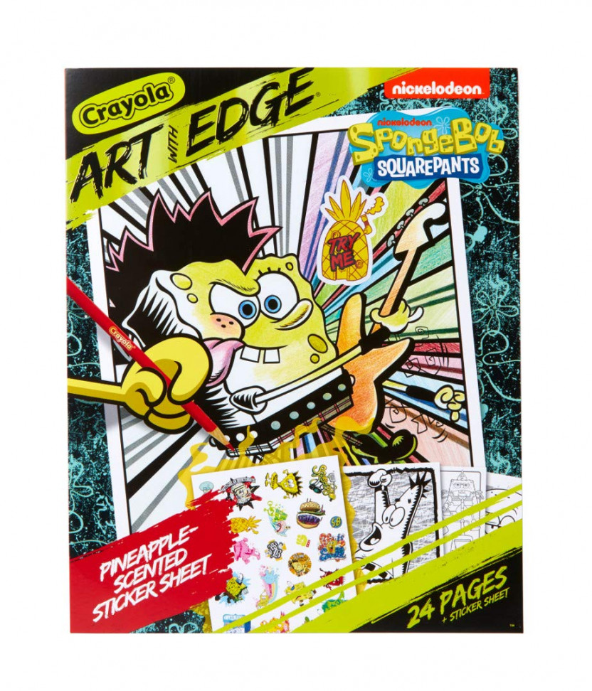 Crayola Spongebob Squarepants Coloring Book Pages with Scented